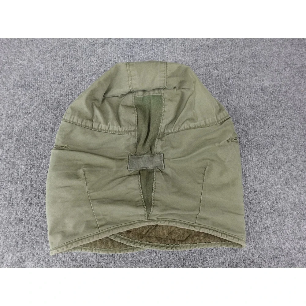 US Military Helmet Liner Cap Mens 7 1/2 Green 1970 Vintage Insulated Hood
